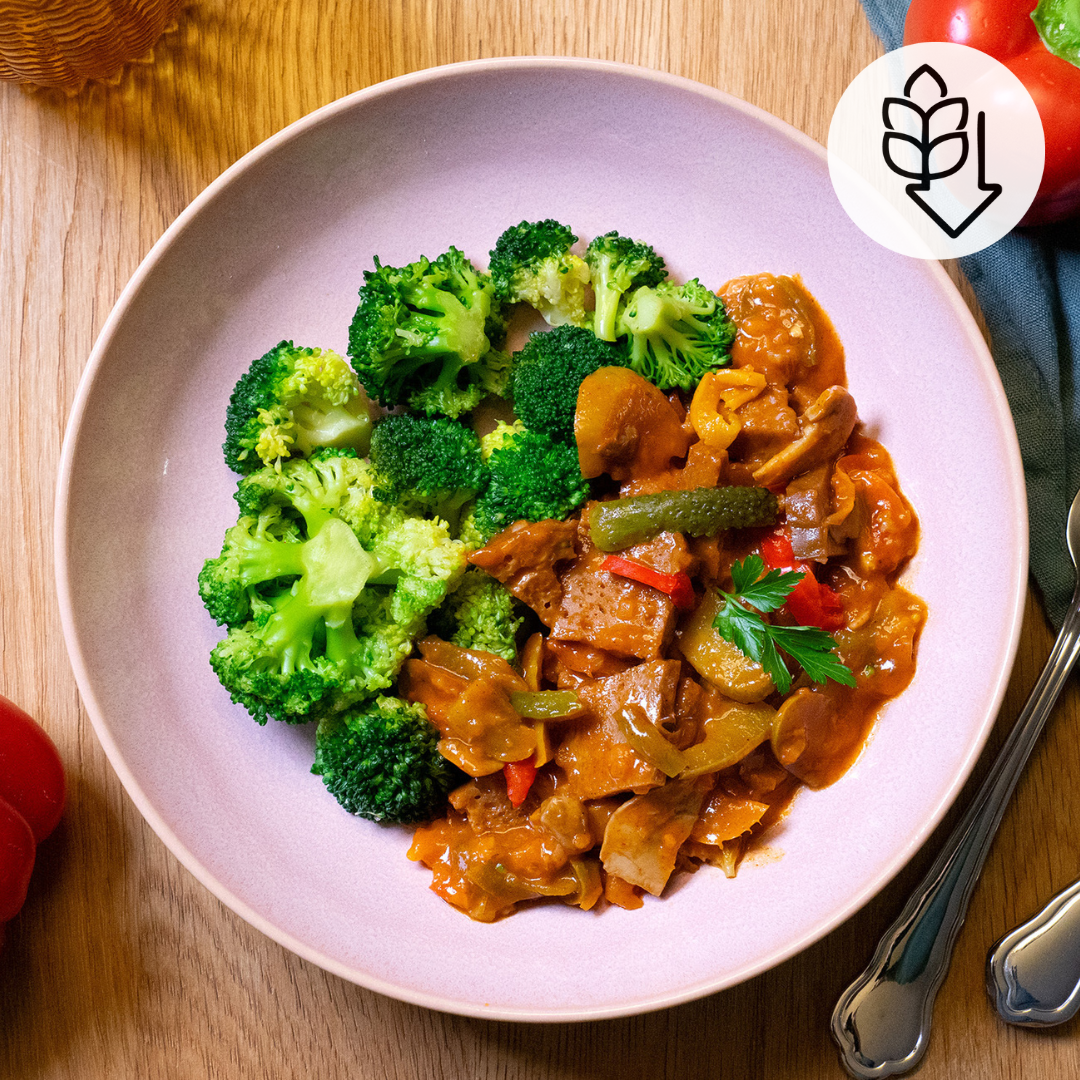 Seitan Stroganoff avec Brocoli Low carb