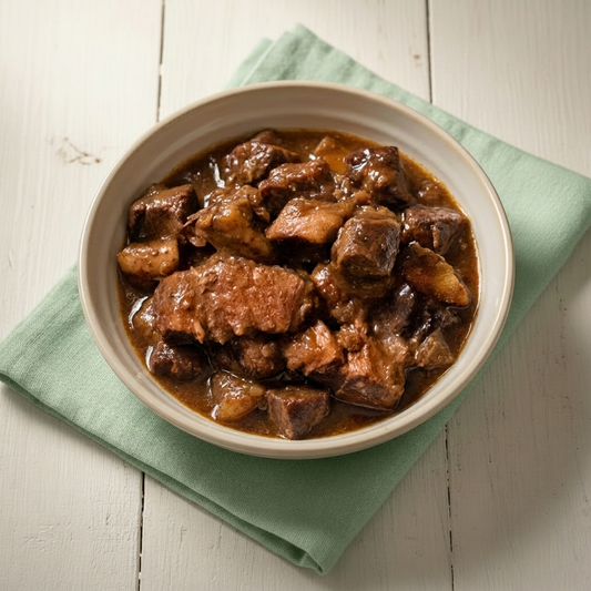 Wildschwein Pfeffer, Rotweinsauce Beilage