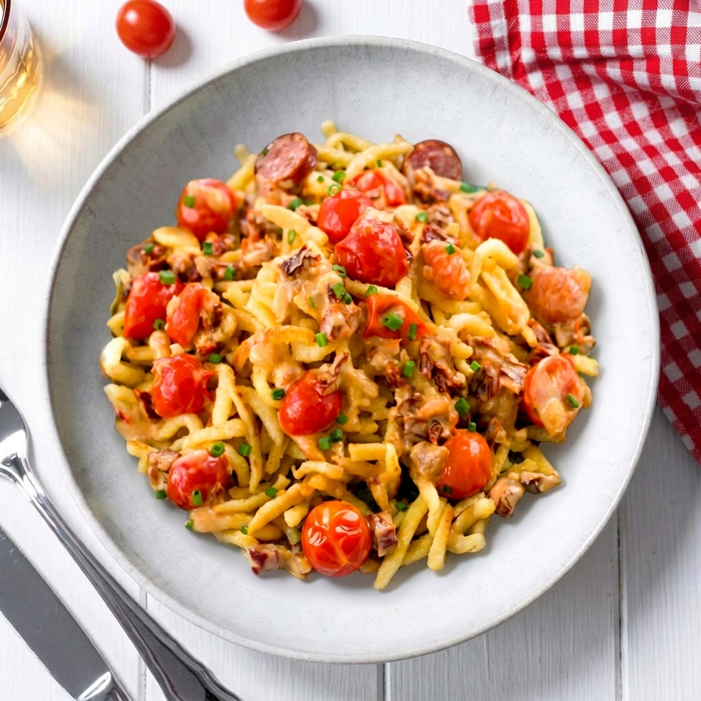 Poêlée de Spätzli à la Saucisse Fumée 💪
