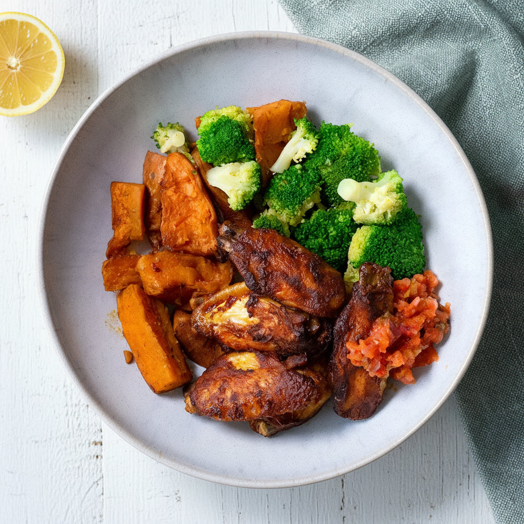 Buffalo Wings with Jalapeno Salsa 💪