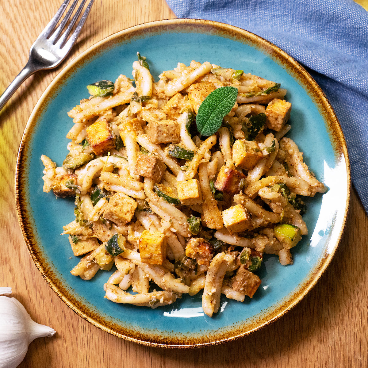 Casarecce au tofu fumé