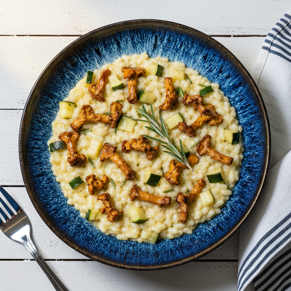Rosmarin Risotto mit Eierschwämmli