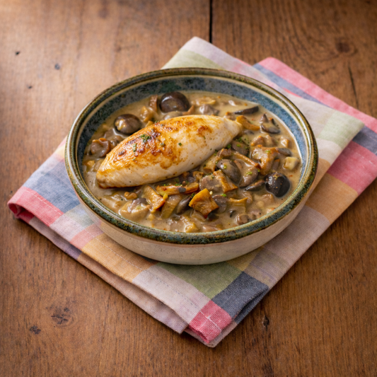 Poitrine de poulet aux champignons de forêt