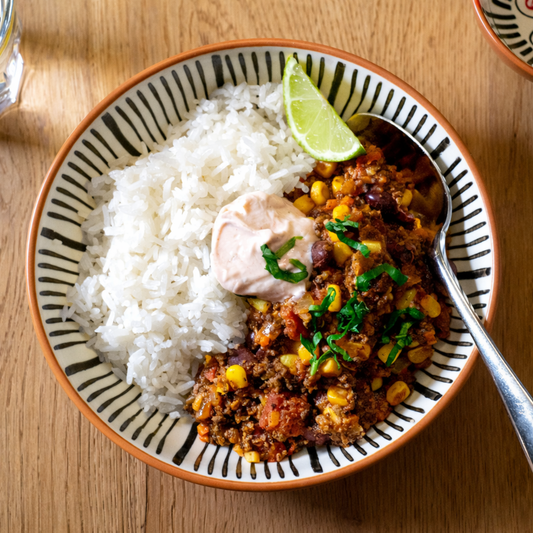 Chili sin Carne mit Reis ⚖️