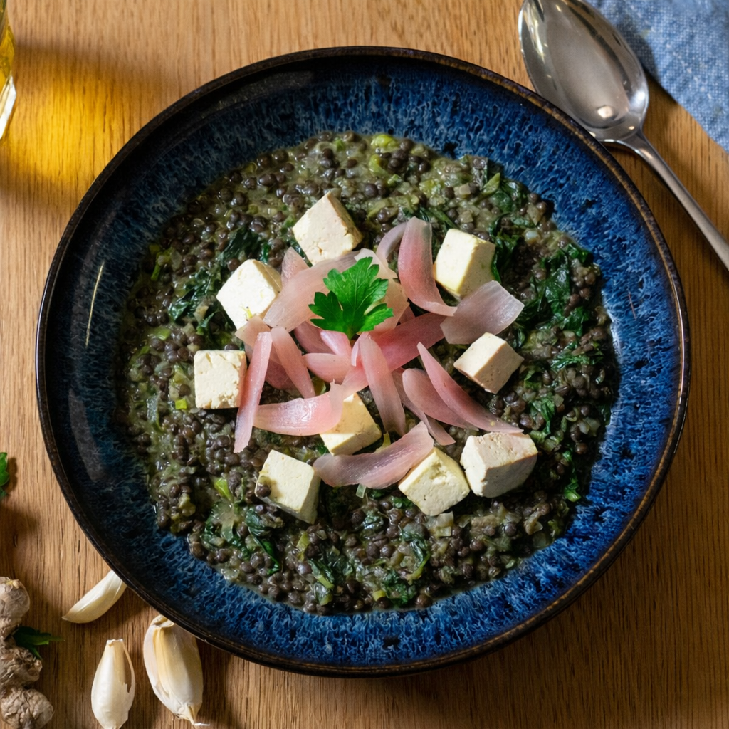 Beluga Lentil Curry with Silken Tofu