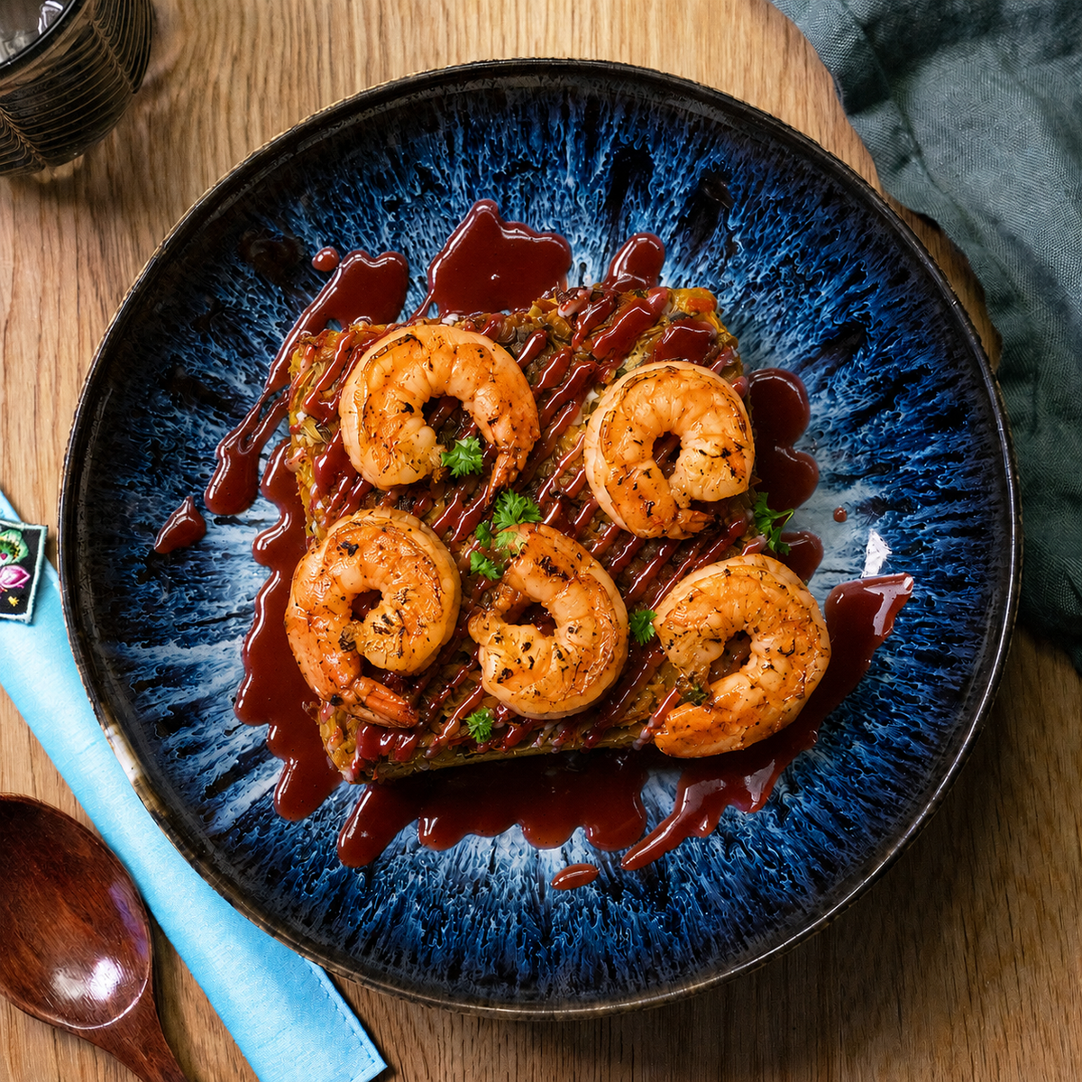 Okonomiyaki aux crevettes