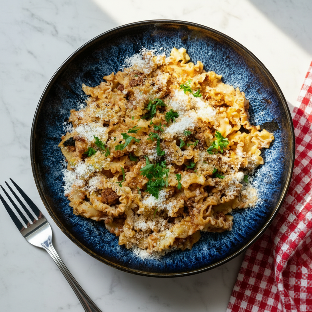 Mafaldine al Ragu alla Bolognese