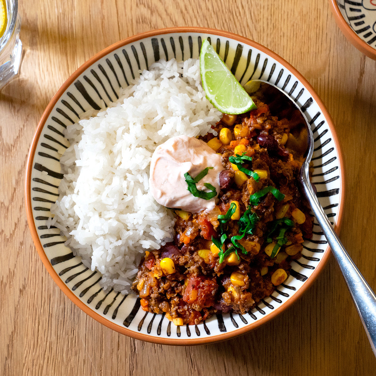 Chili con Carne mit Reis