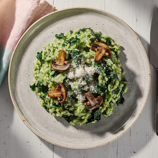 Federkohlrisotto mit gebratenen Pilzen 🔥