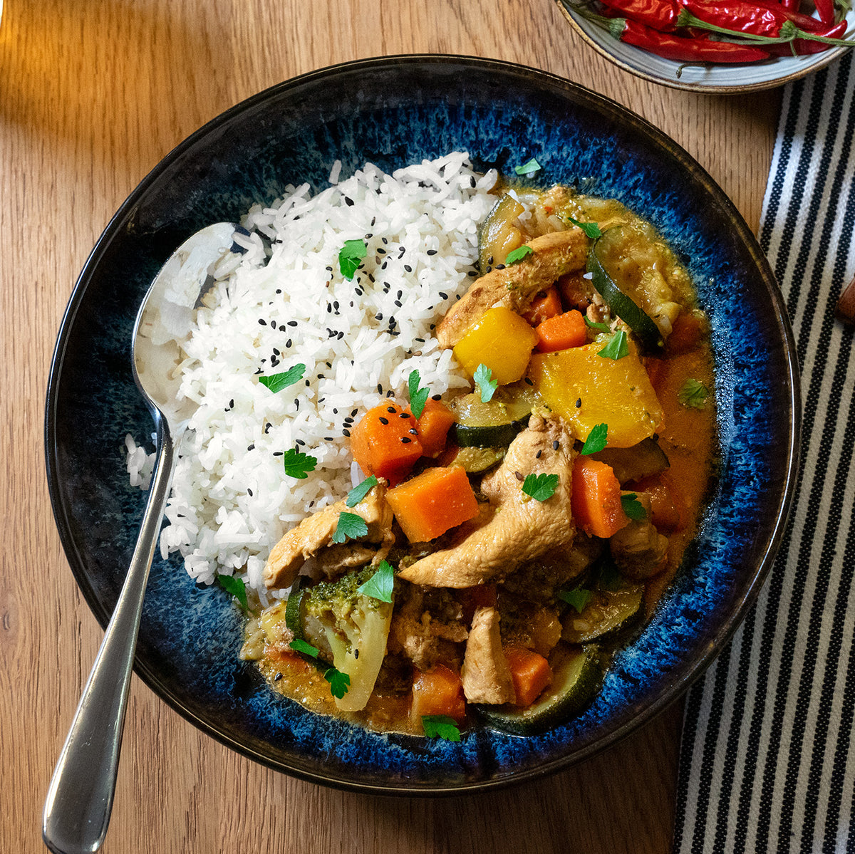Curry jaune thaï au poulet