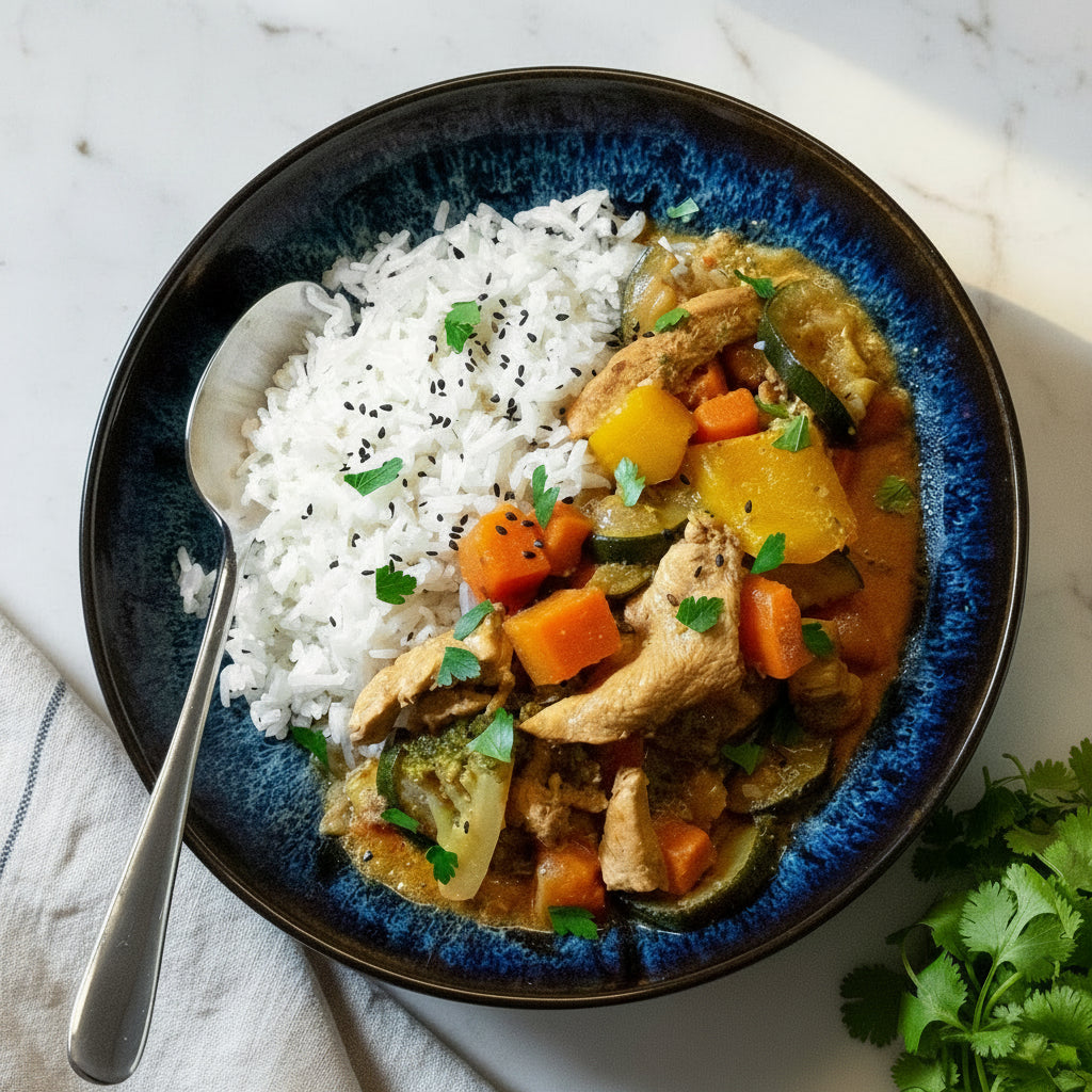 Curry de Poulet à la Noix de Coco Jaune