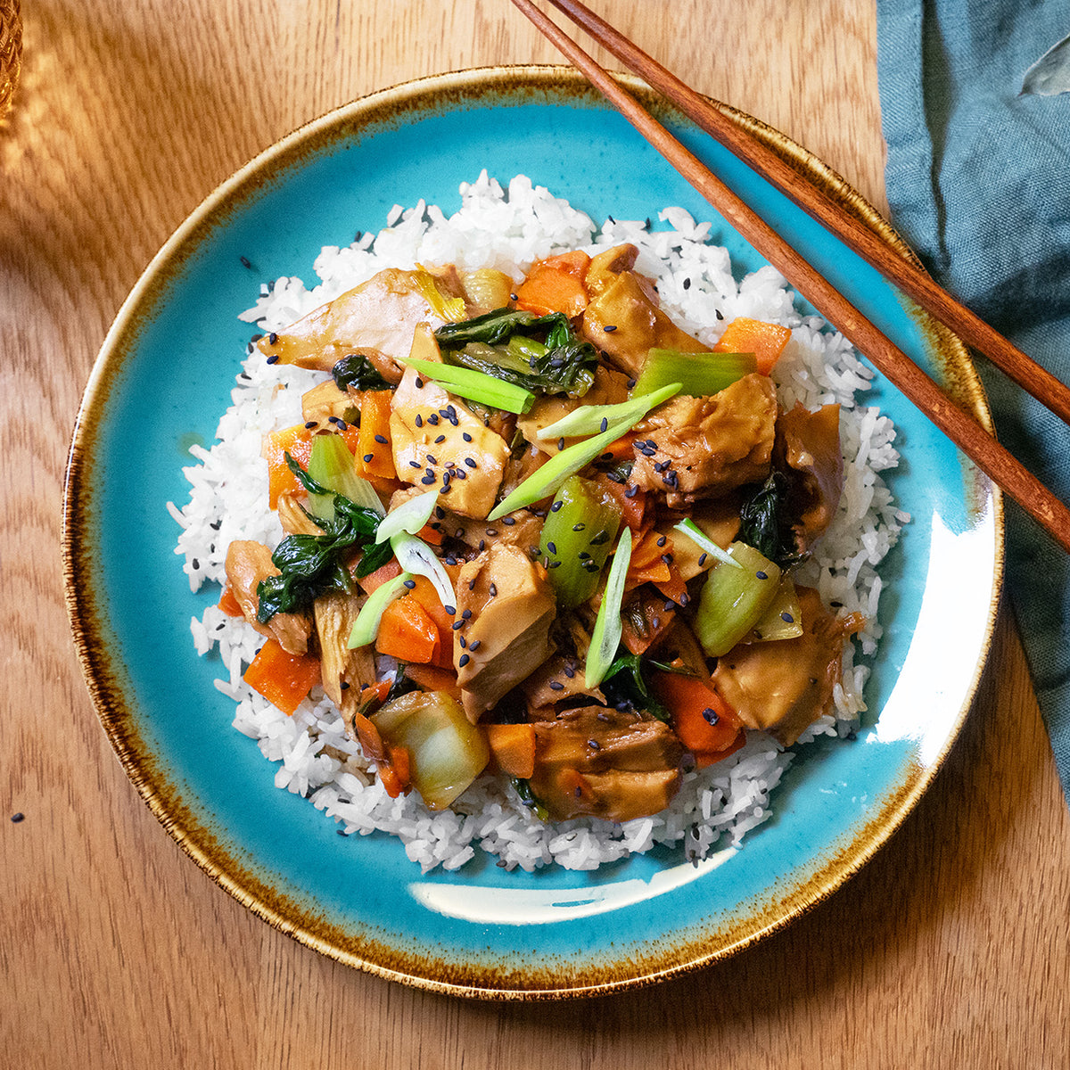 Ginger stir fry planted.chicken