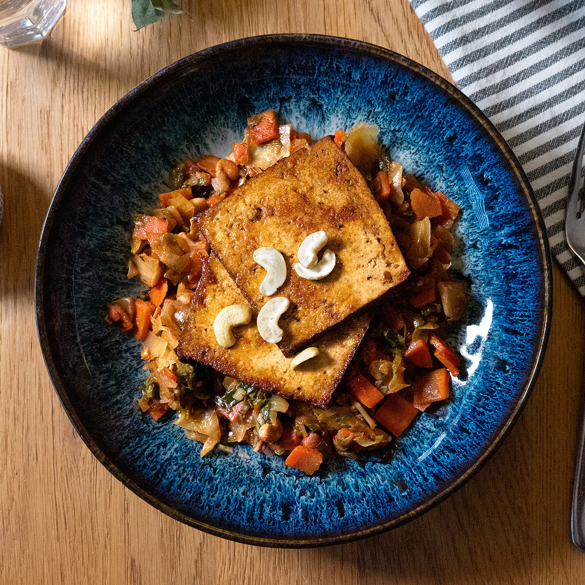 Braised white cabbage with tofu