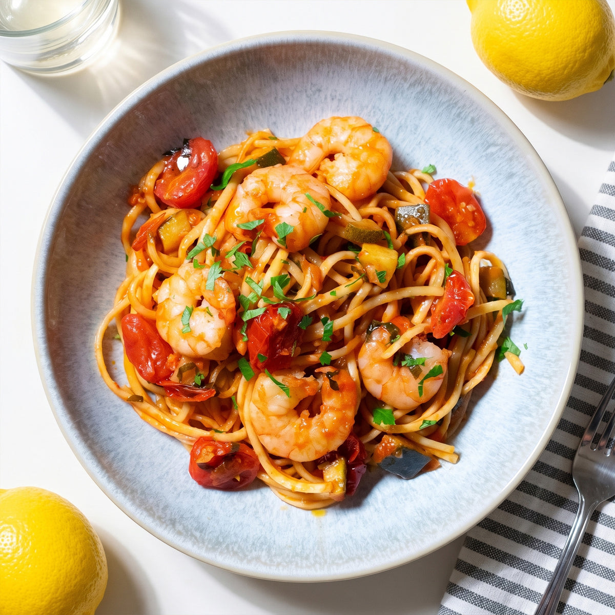 Linguine Gamberetti e Pomodorini