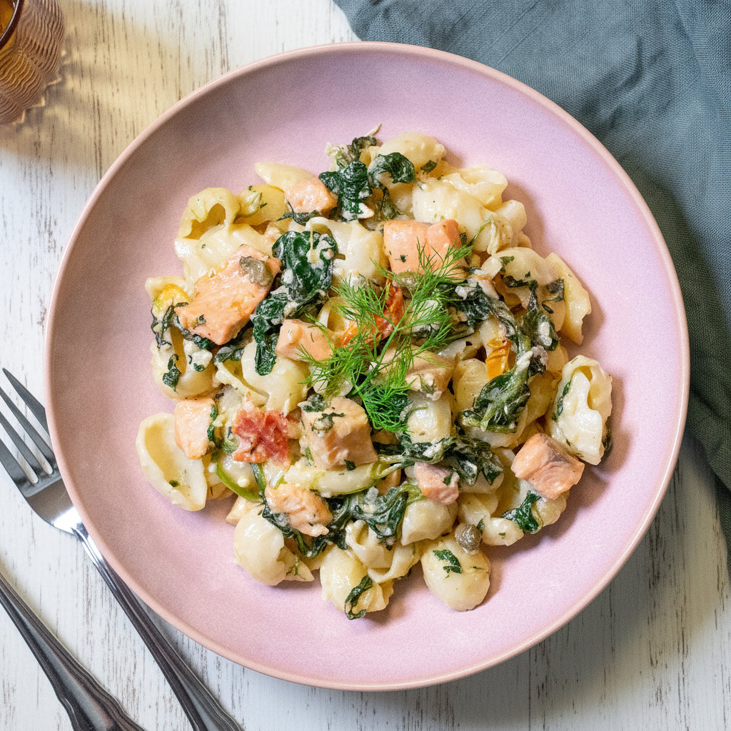 Orecchiette mit Lachs und Spinat 💪