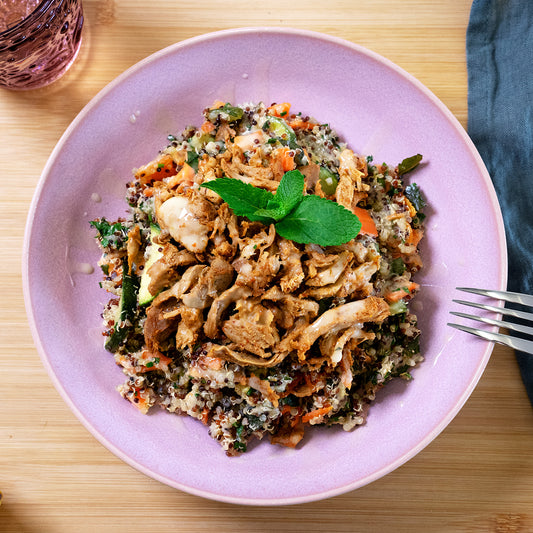 Salade de quinoa avec vinaigrette au citron