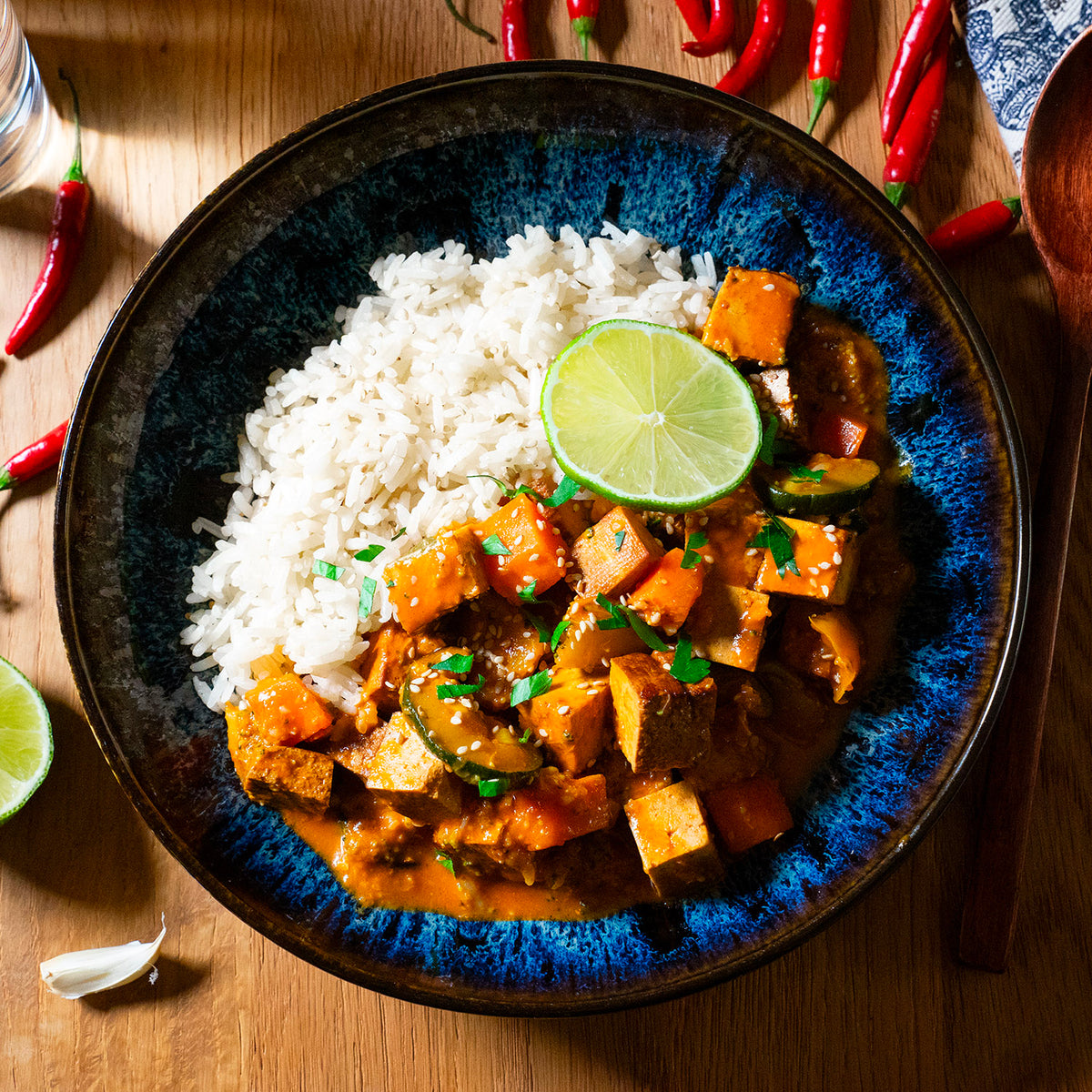 Curry Thaï Rouge avec Tofu