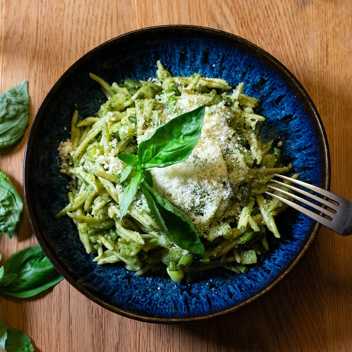 Trofie au Pesto, Pommes de Terre, Haricots