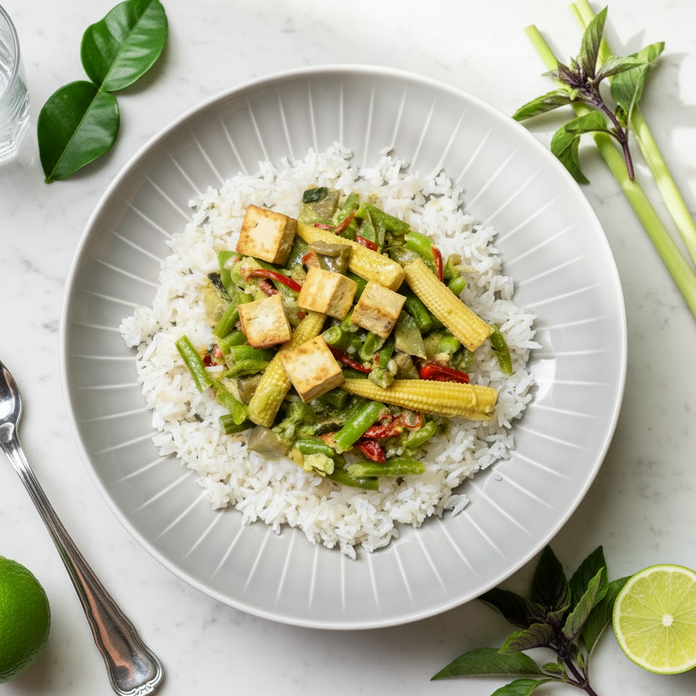 Curry de légumes thaï vert