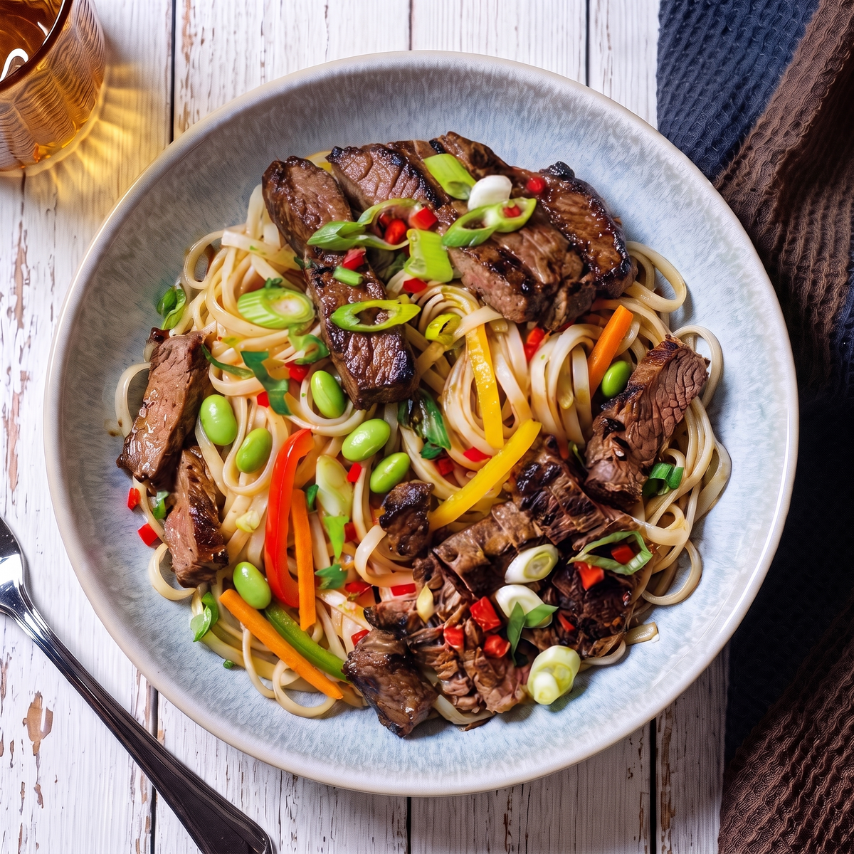 Thai Beef Salad with Rice Noodles