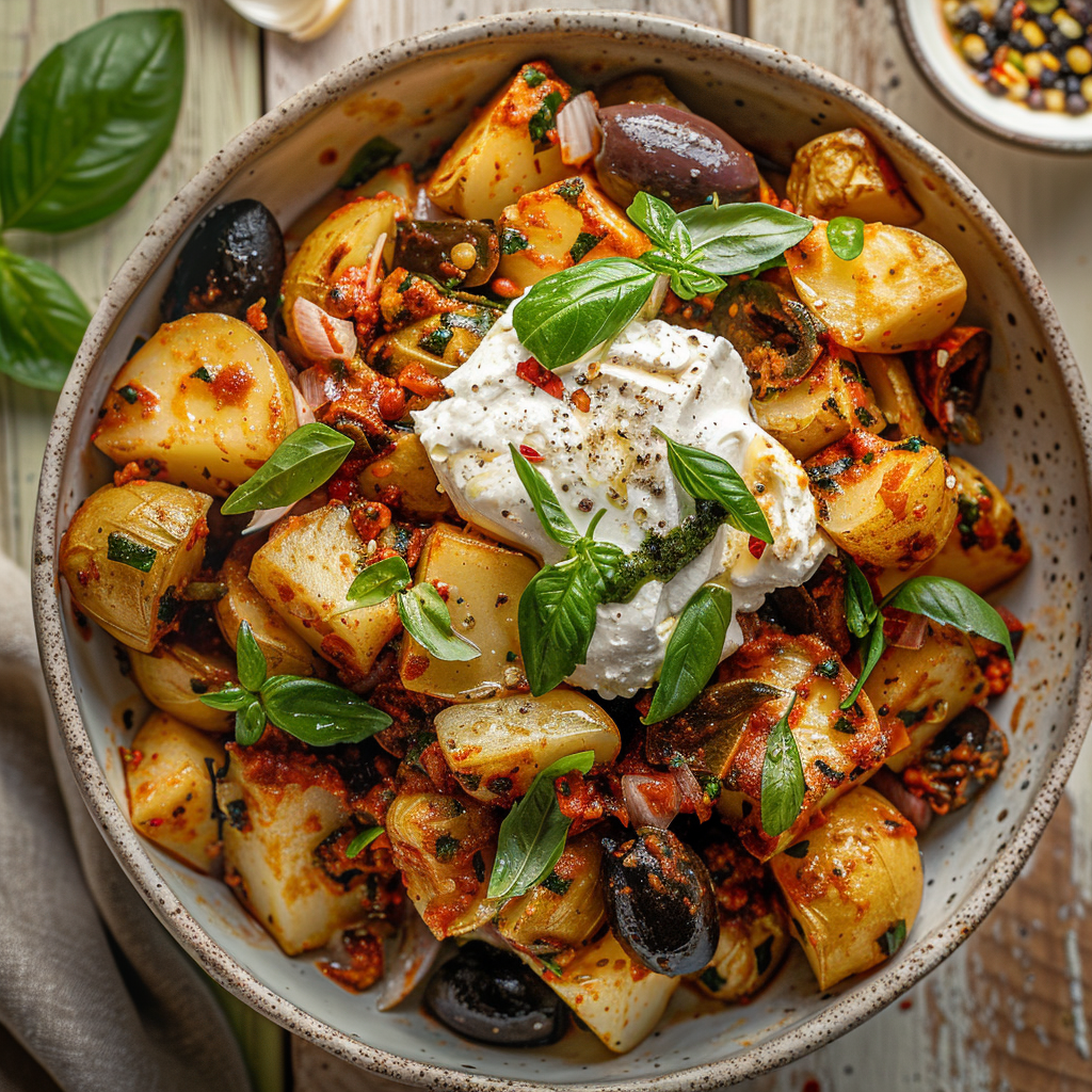 Italienischer Kartoffelsalat mit Burrata