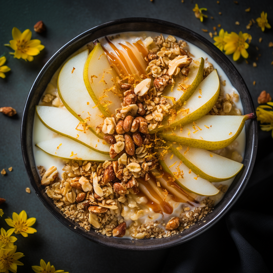Overnight Oats avec Pomme Rôtie